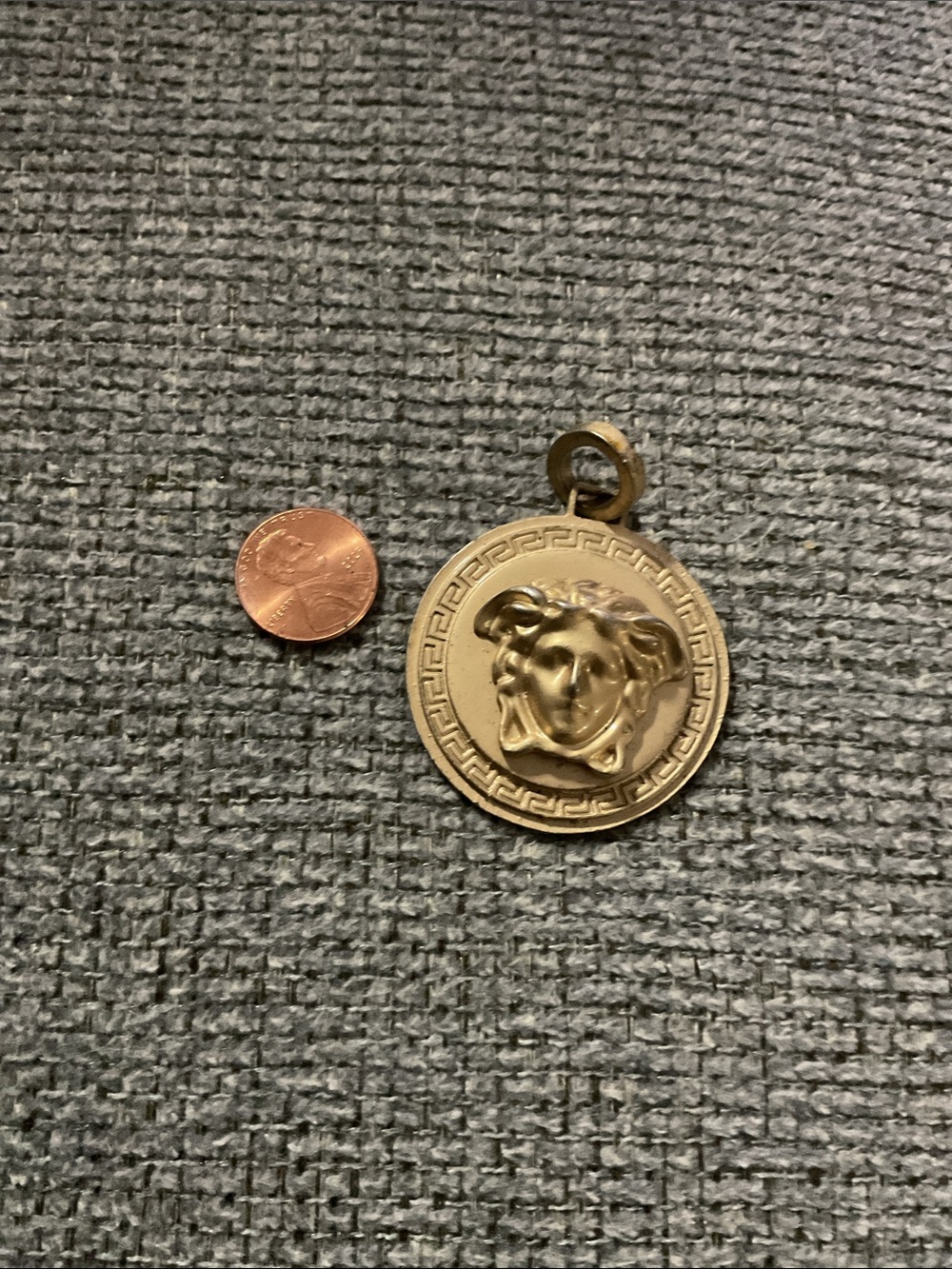Versace Gold Medusa Coin Pendant Necklace - Picture 2 of 2